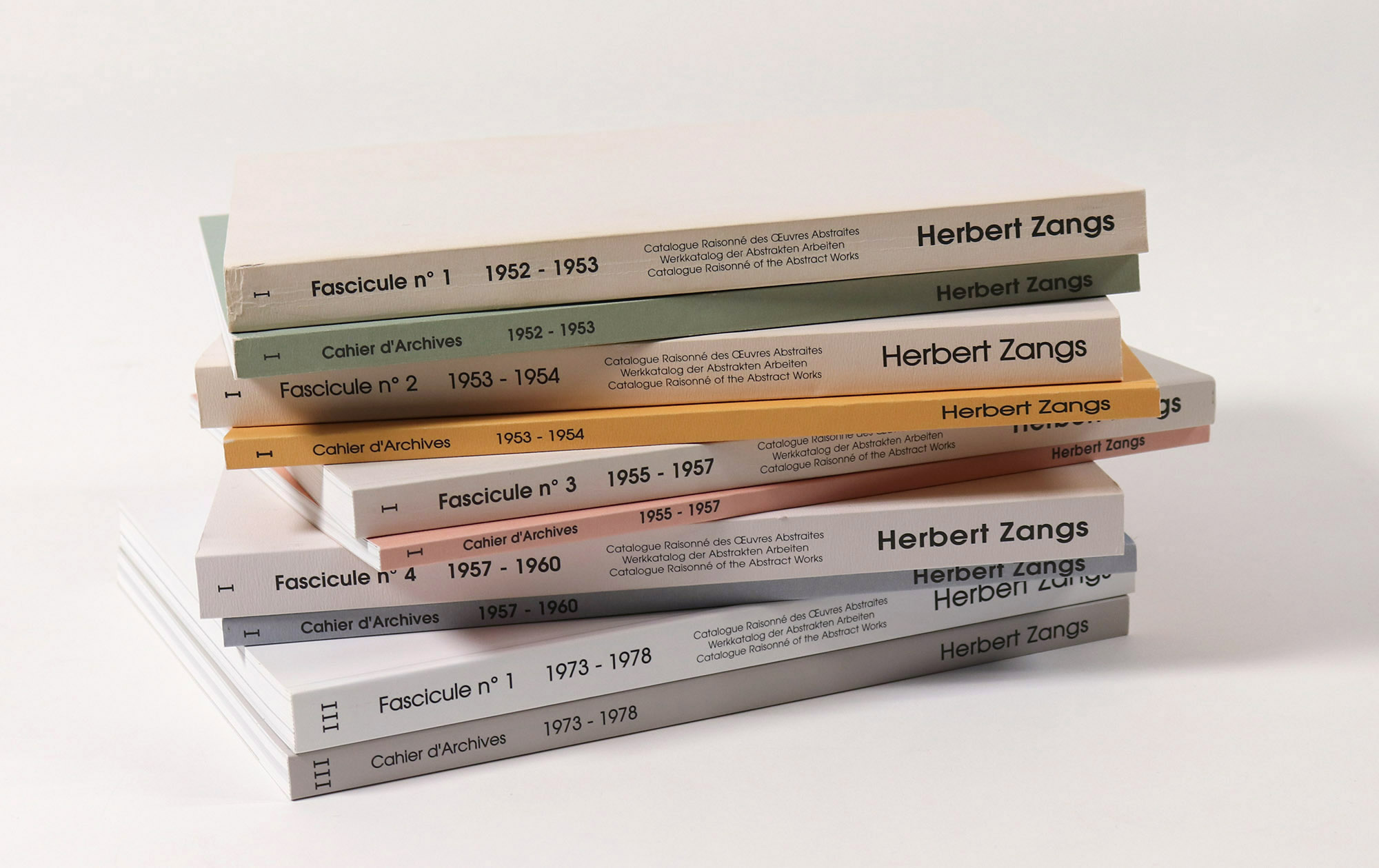 Herbert Zangs - Catalogue Raisonné (Werkkatalog) Tome I [Fascicule n°1-4 inkl. Cahier d'Archives] + III [Fascicule n°1 inkl. Cahier d'Archives]