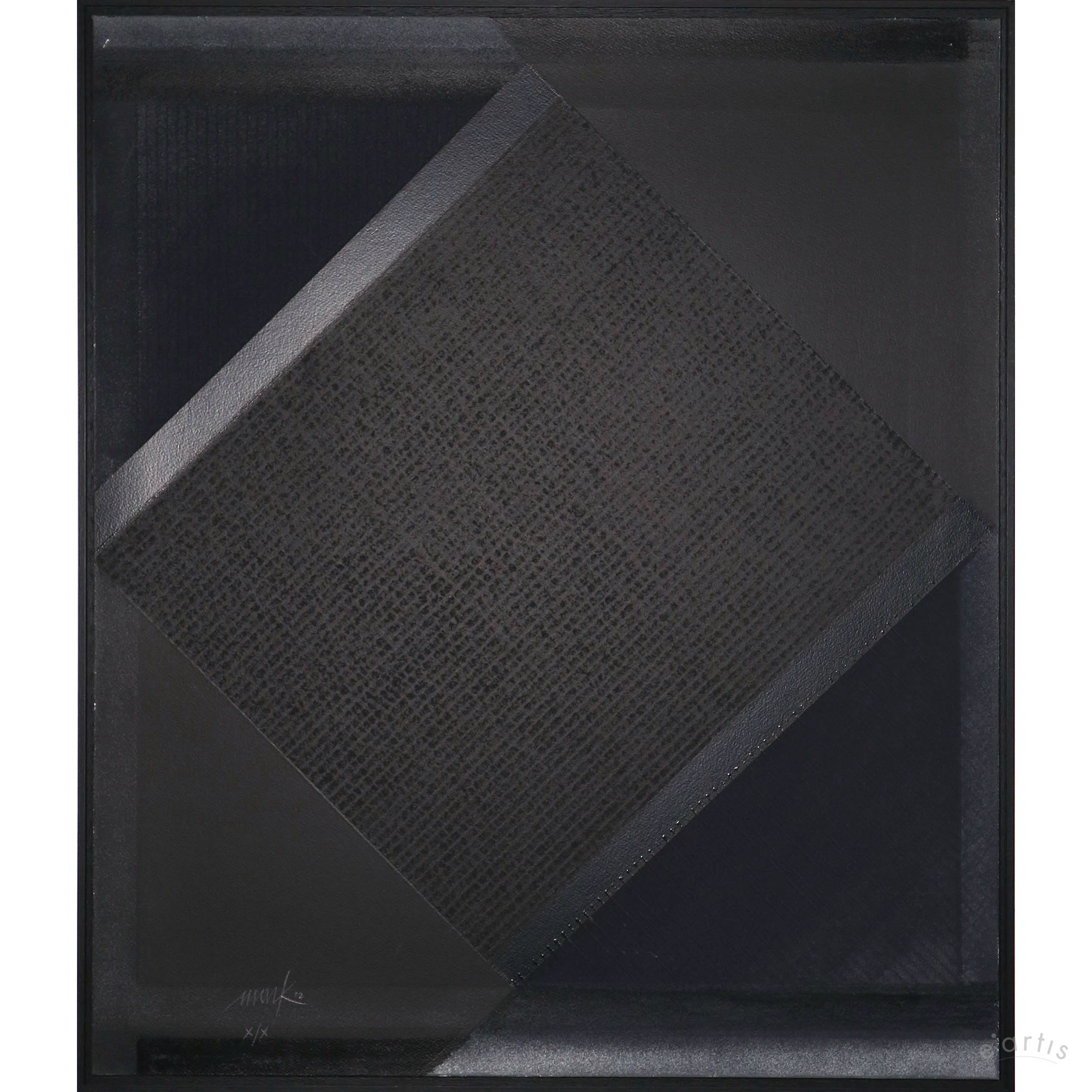 Komposition mit schwarzem Quadrat