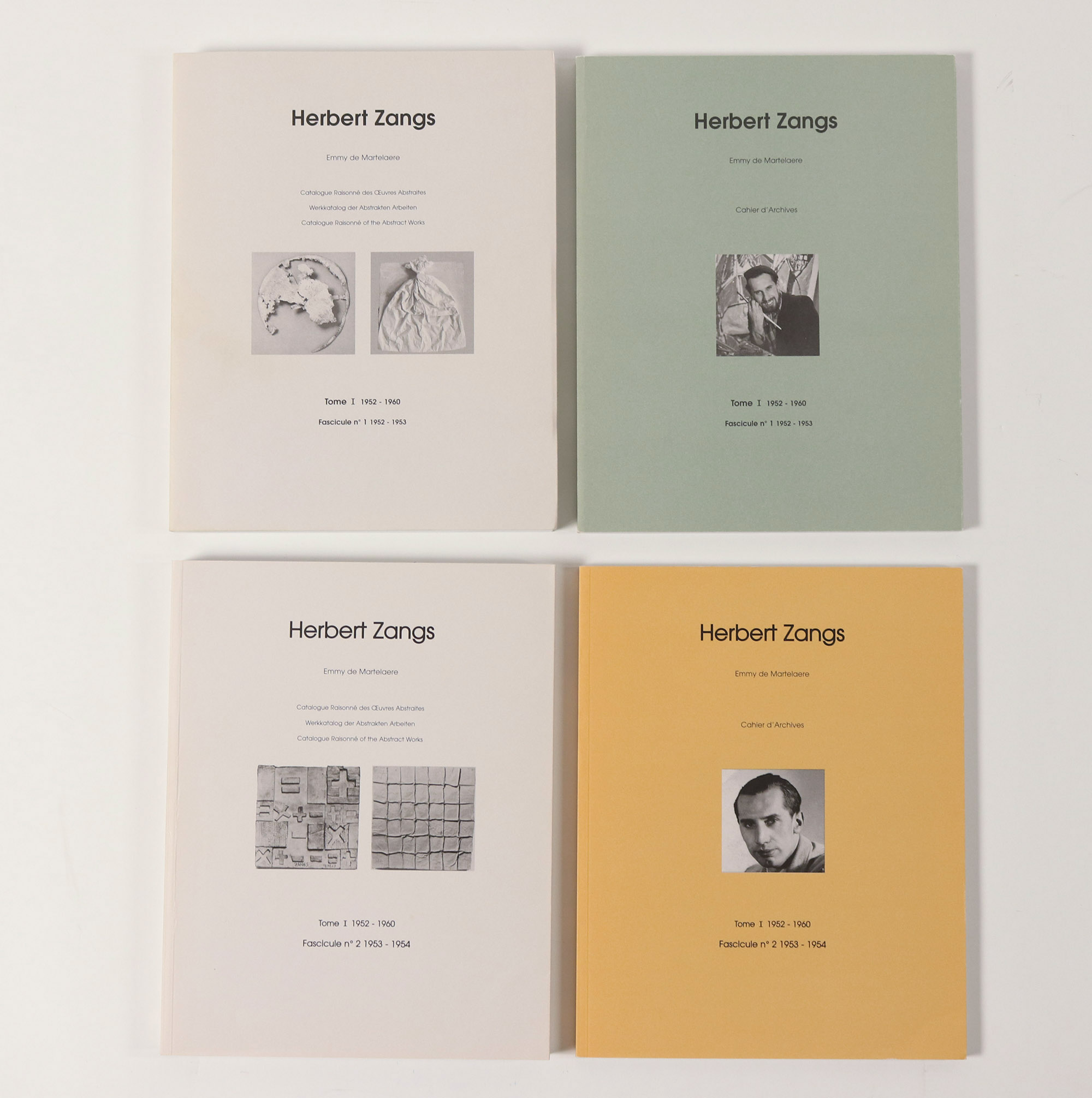 Herbert Zangs: Catalogue Raisonné Tome I [Fascicule n°1-4 inkl. Cahier d'Archives] + III [Fascicule n°1 inkl. Cahier d'Archives]